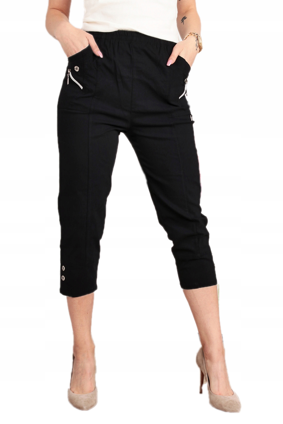 

Spodnie Rybaczki Guma Wysoki Stan Kolory 38 M 2042