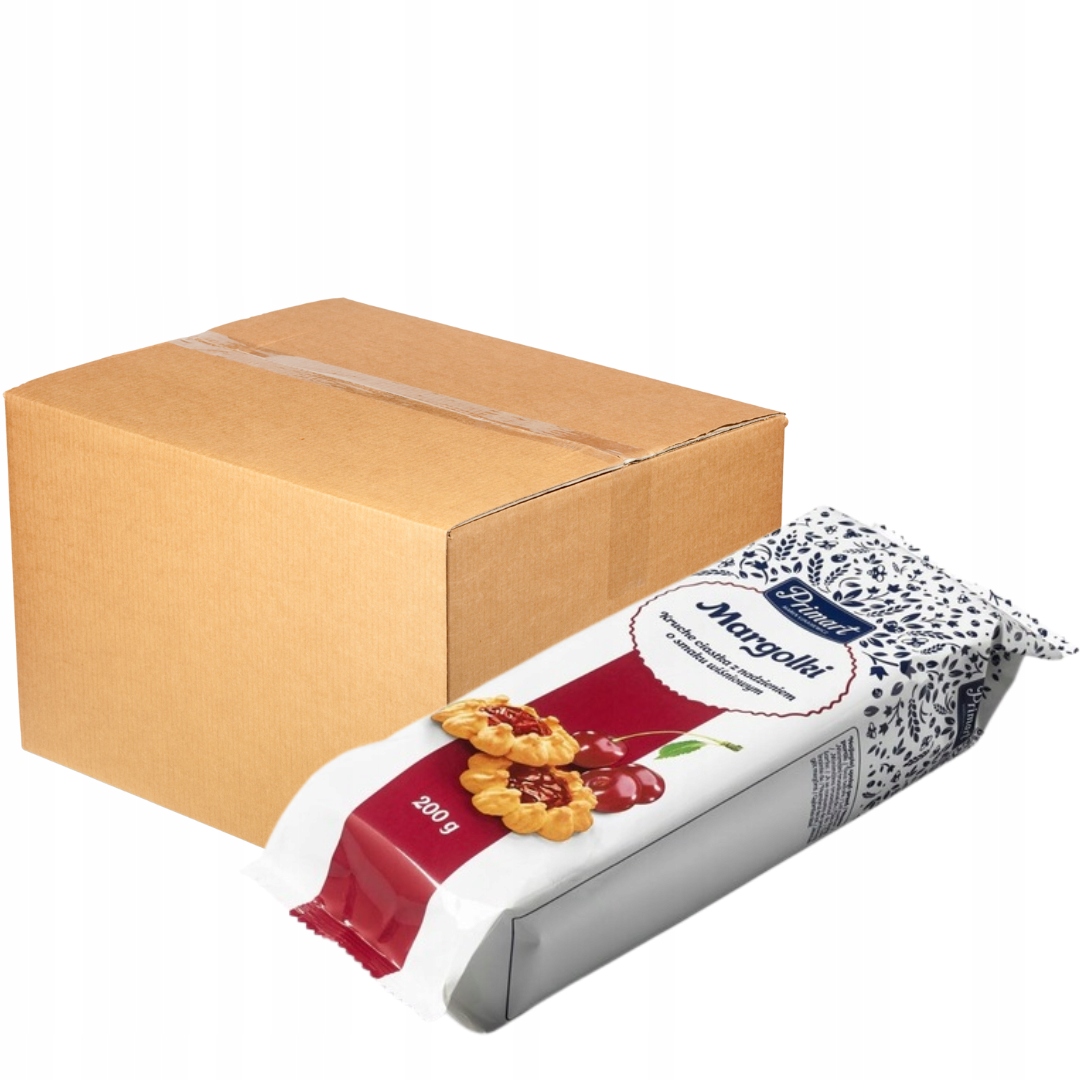 Margolki Křehké sušenky s třešňovou náplní Primart 200 g x 12 kusů