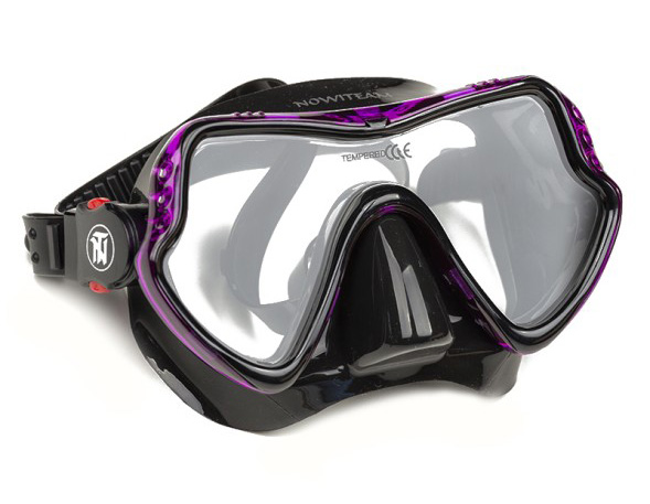 Maska Nowiteam NTM-03 Black/Purple do nurkowania pływania jednoszybowa