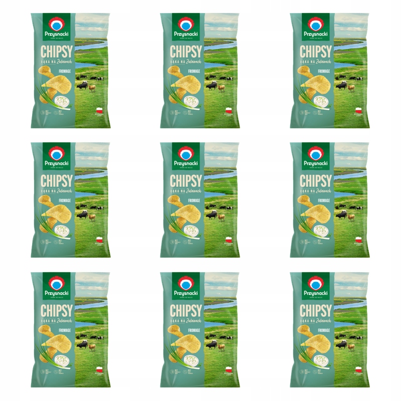 Przysnacki chipsy Łąka na Żuławach o smaku fromage 130 g X9