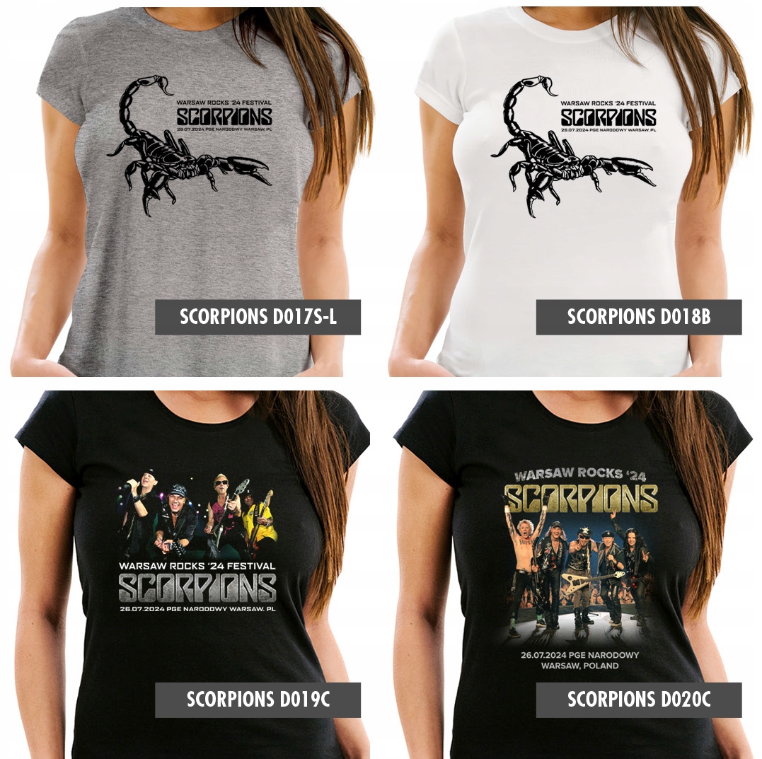 SCORPIONS WARSAW ROCKS FESTIVAL 2024 PGE NARODOWY T SHIRT KOSZULKA DAMSKA M Rozmiar 38