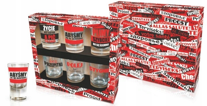 

Zestaw 6 kieliszków do wódki Toasty, 35ml
