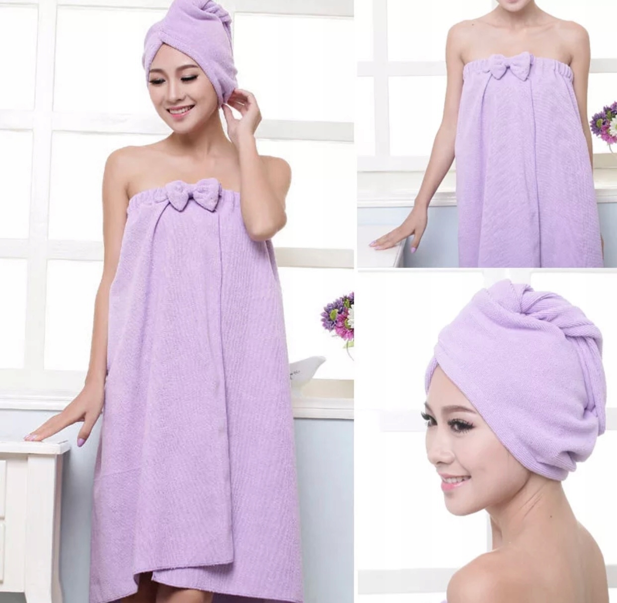 RĘCZNIK TURBAN DO WŁOSÓW szybkoschnący na głowę z mikrofibry mikrofibra Marka inna