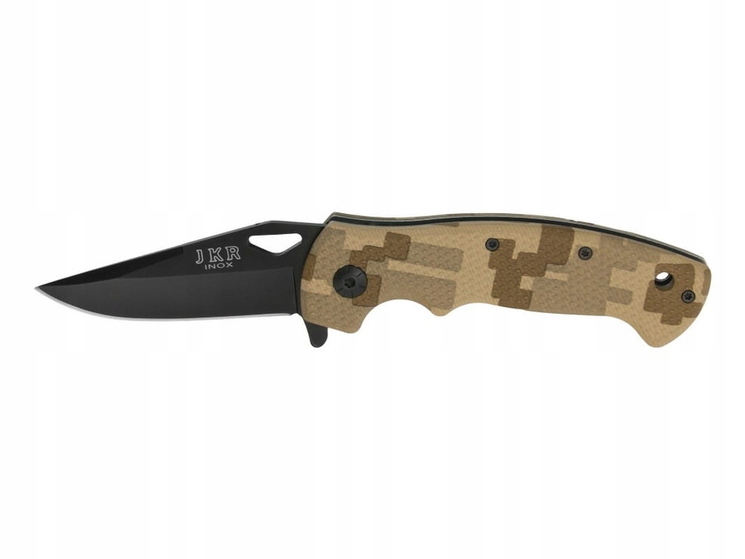Nóż Joker JKR429 kamuflaż desert ostrze 8cm składany klips edc