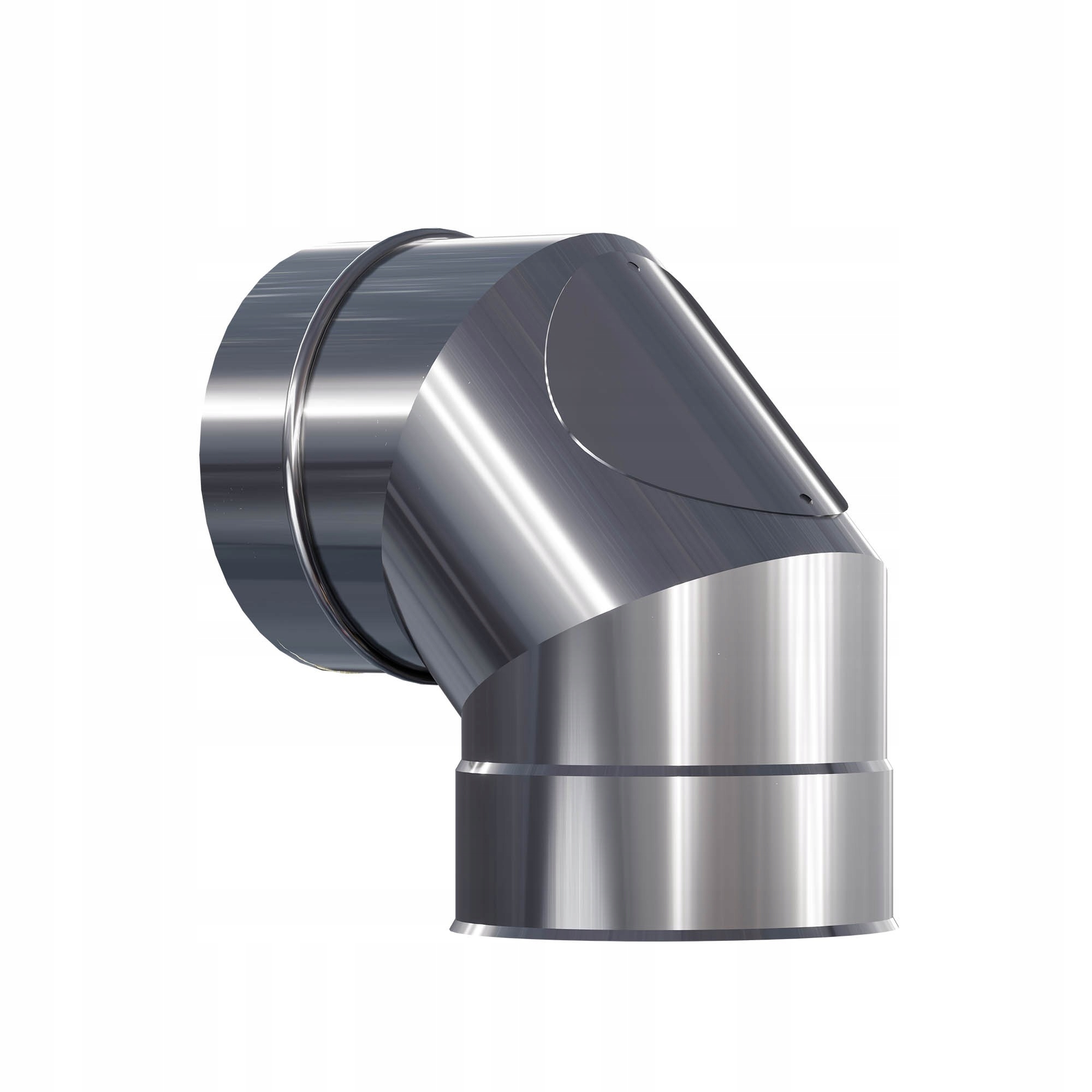 Kzd Čisté izolované koleno fi 120 0,8 mm 90 stupňů komínová vložka ocel