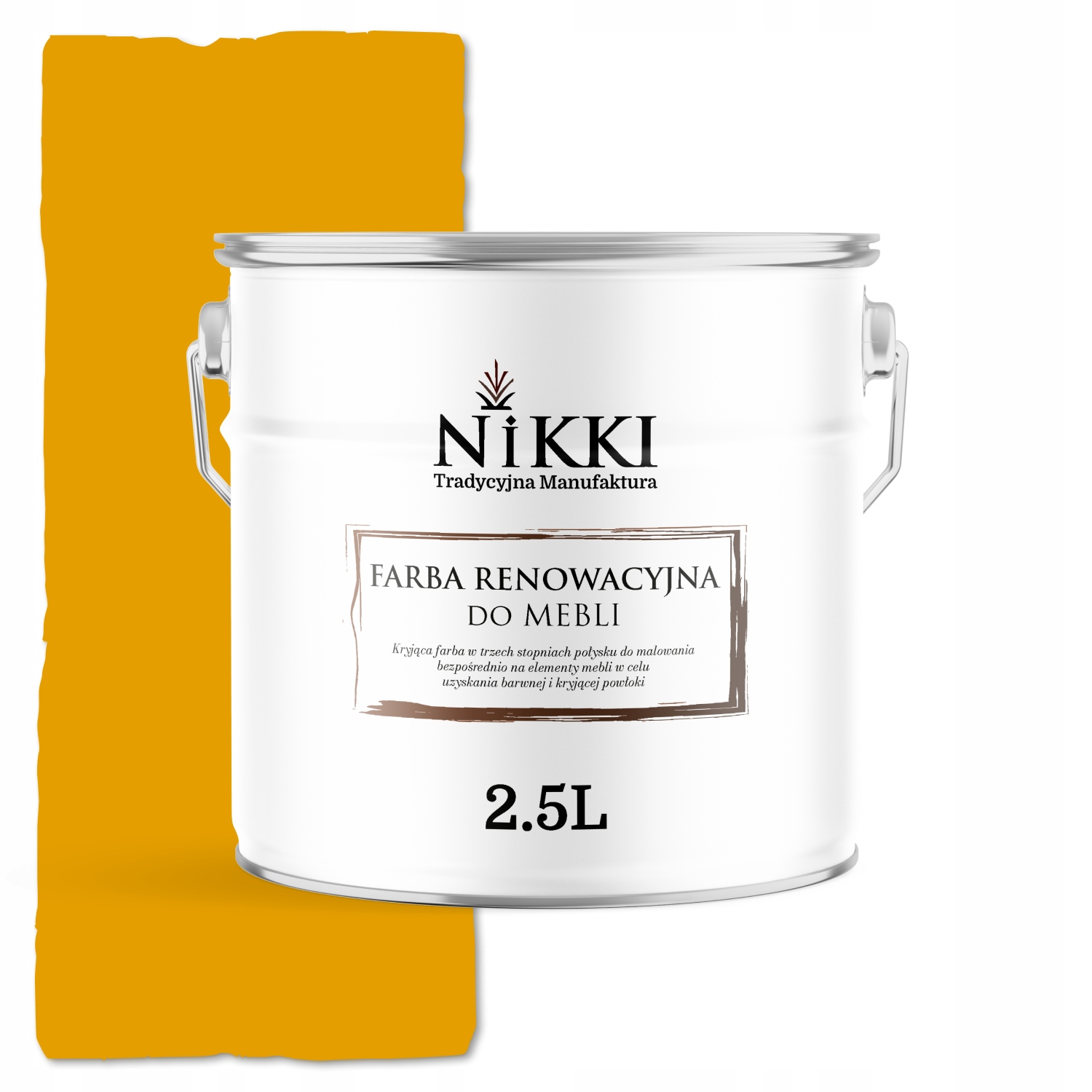 Farba Na Kuchynský Nábytok, Predné Skrinky, Žltá, Zlatá, RAL1004 Mat, 2,5 L