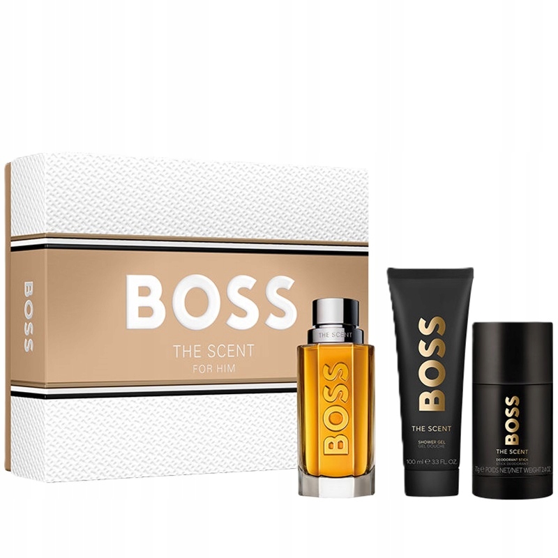 Hugo Boss The Scent 100ml Woda Toaletowa+75ml Dezodorant+100ml Żel Zestaw