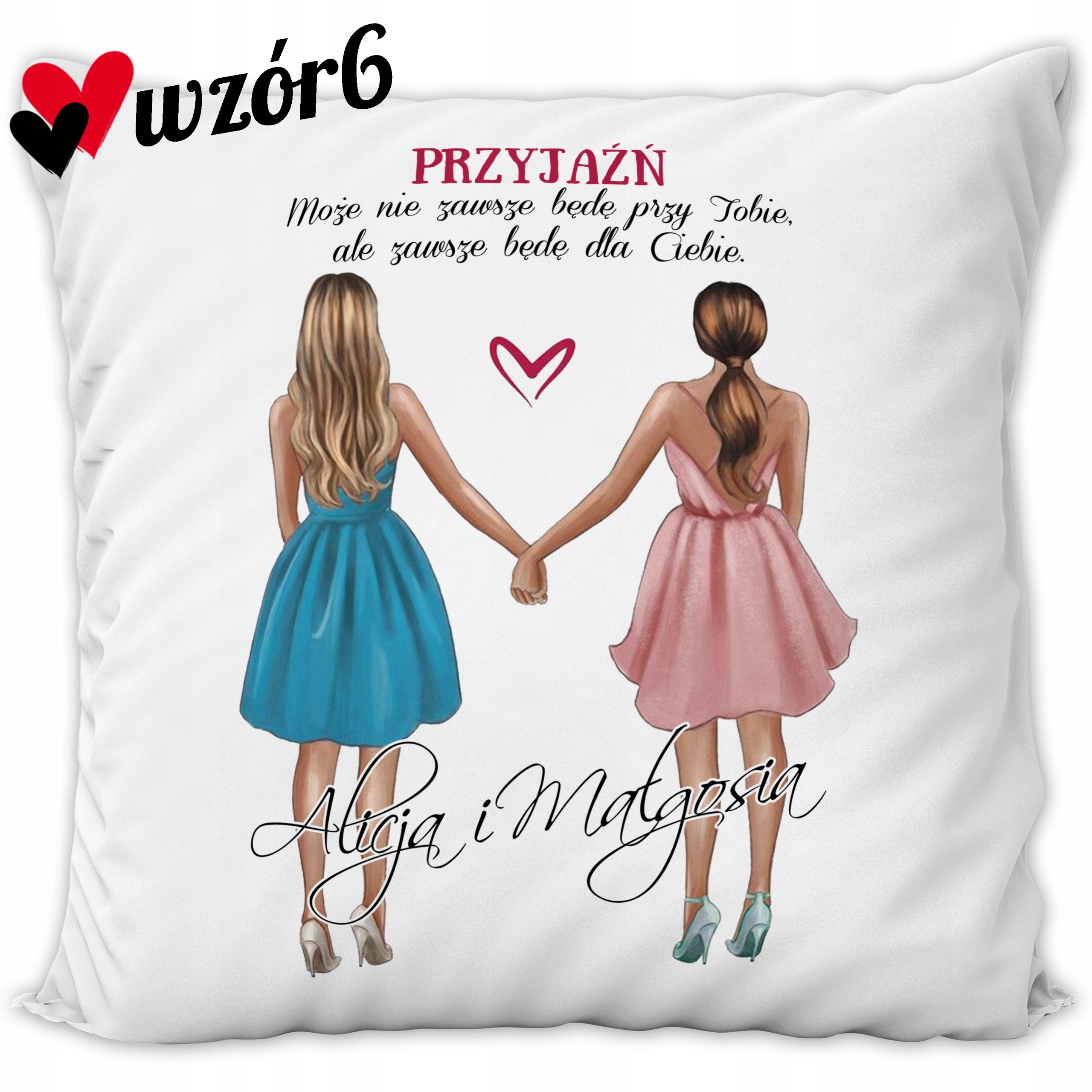 PODUSZKA DLA PRZYJACIÓŁKI SIOSTRY PREZENT WZORY Wymiary poduszki 40x40cm