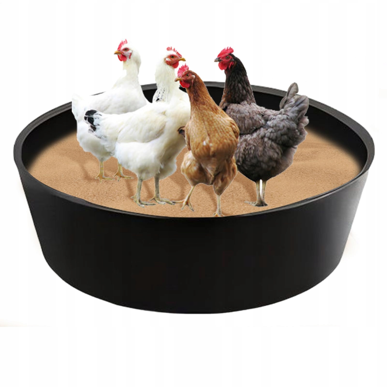 Levně Nádoba Na Pískovou Koupel 2 M Pro Slepice – Pevná, Černá