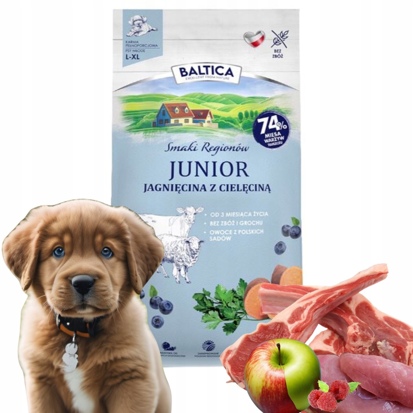 Baltica Smaki Regionów Junior Jagnięciną z cielęciną 3kg L XL