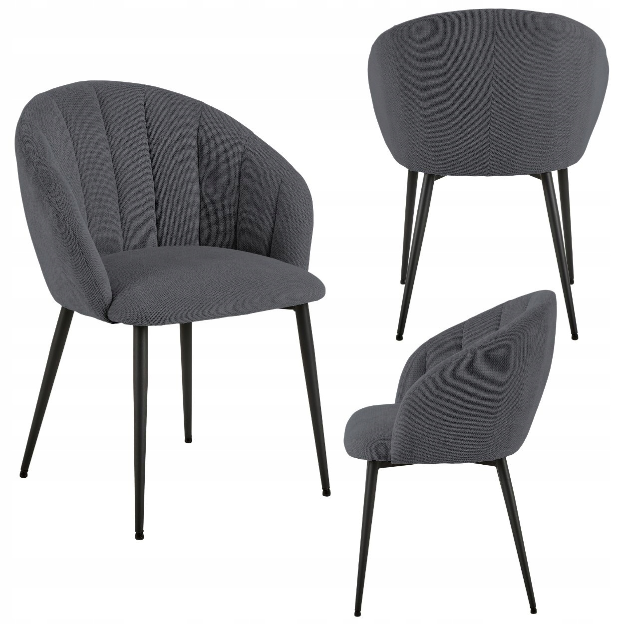 Jídelní Židle Do Kuchyně Obývací Pokoj kancelářská čalouněná grafitovým prošívaným křeslem