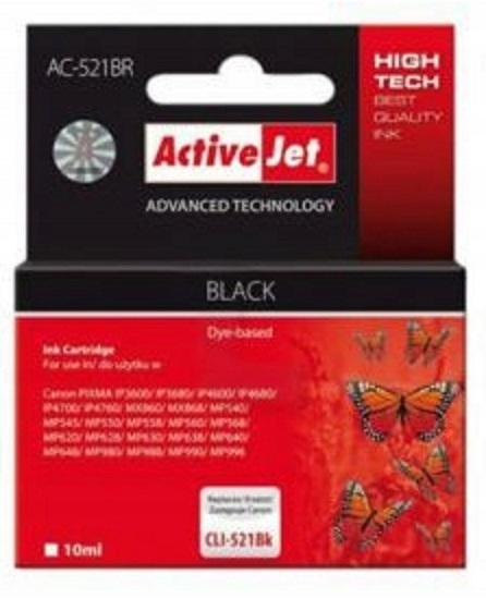 Tuszy Canon CLI 521 Bk ACC-521BR Nowy Acj