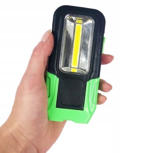WARSZTATOWA LAMPA LED LATARKA MAGNES HAK LED COB Kolor dominujący czarny