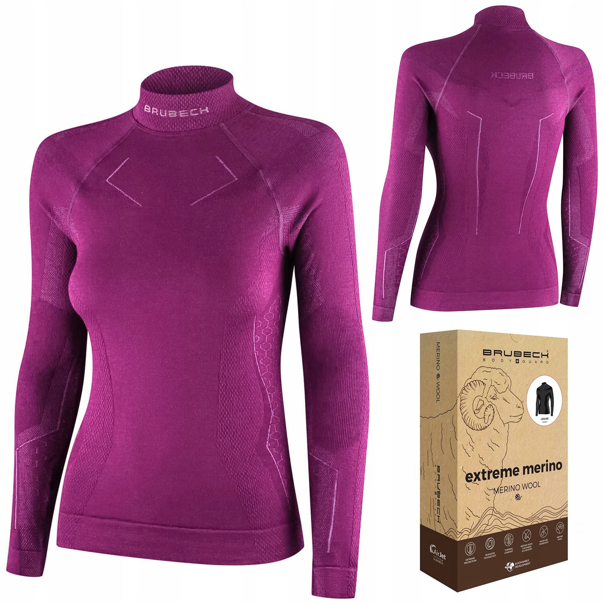 Termoaktivní vlněná mikina Brubeck Extreme Merino Komfort a teplo XL