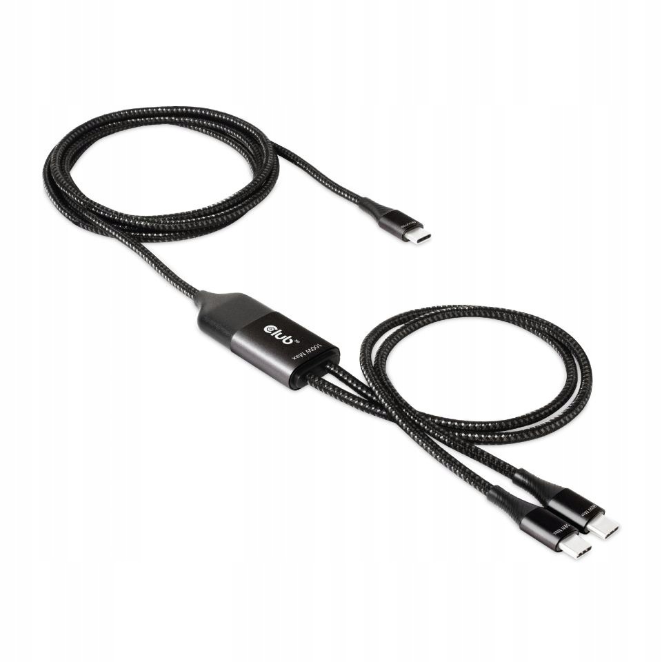 Club3D Ladekabel Usb Typ C > 2x Typ C 1,83m 100W St/St retail