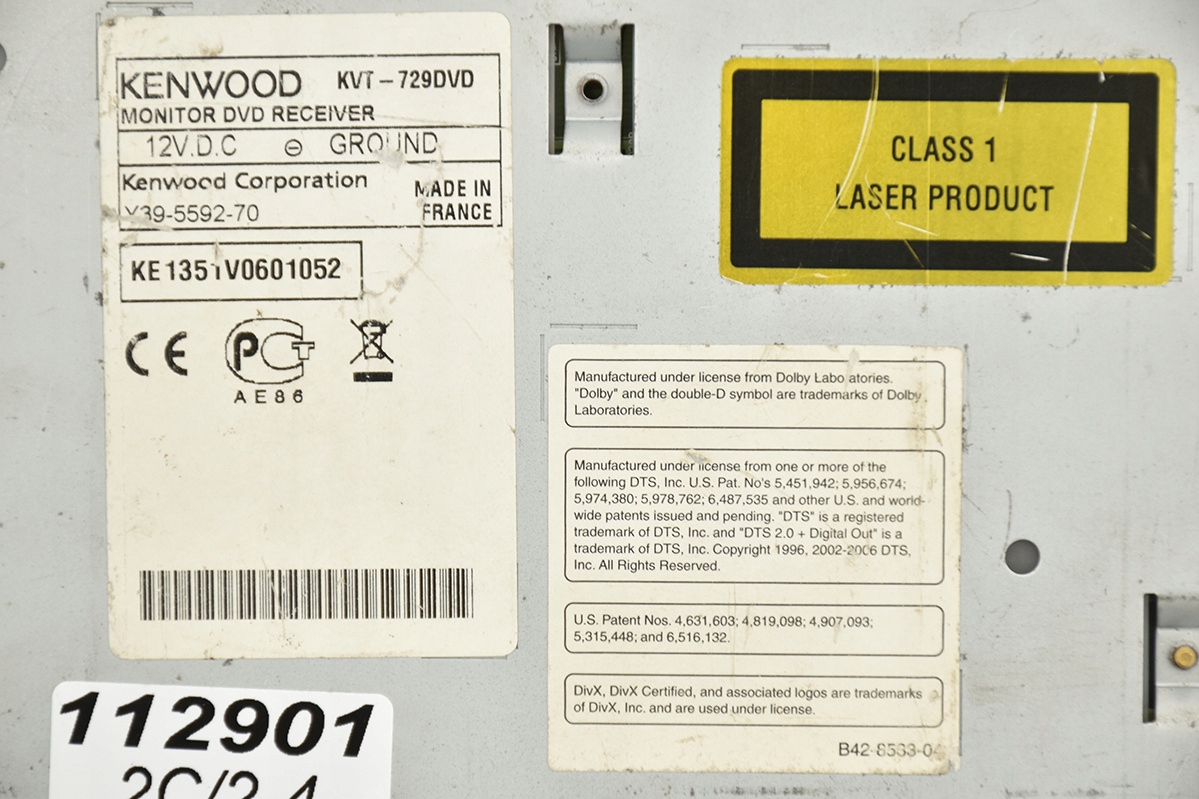 RADIO DVD KENWOOD KVT-729DVD Producent części Kenwood