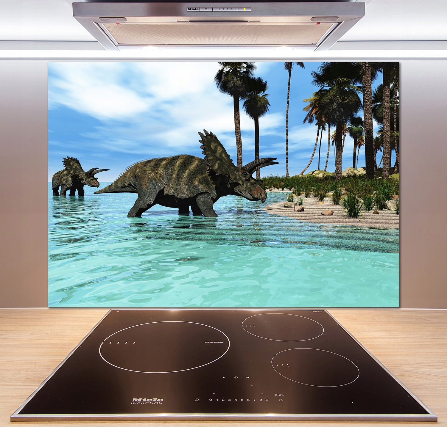 

Panel między meble w kuchni Dinozaury 100x70 +klej