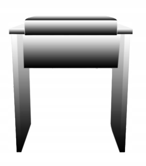 TABORET SIMPLE STOŁEK SIEDZISKO DO TOALETKI BIAŁE Marka Meble Stelmach