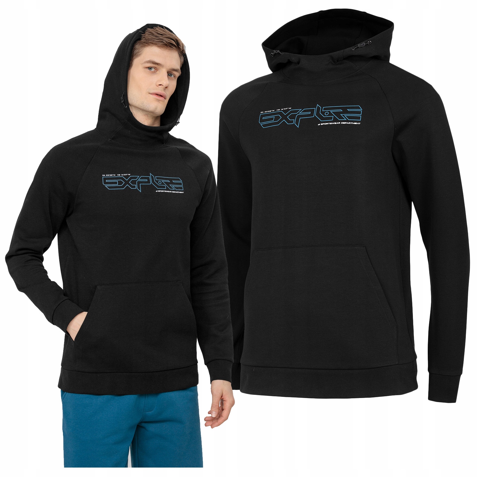 

Bluza z Kapturem męska 4F Dresowa BLM012 S