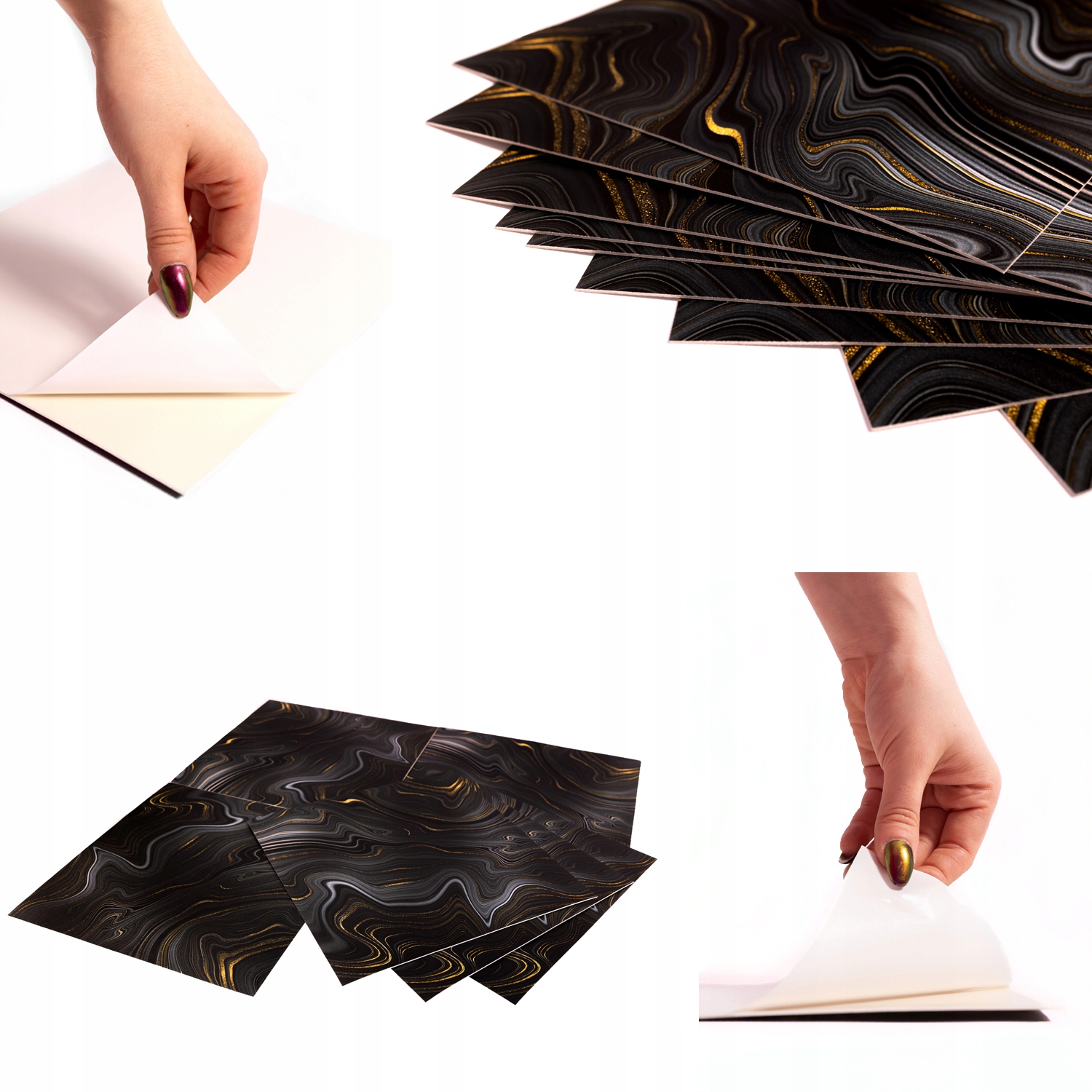 Płytka dekoracyjna Królewskie lilie Komplet 9 szt Długość 30 cm