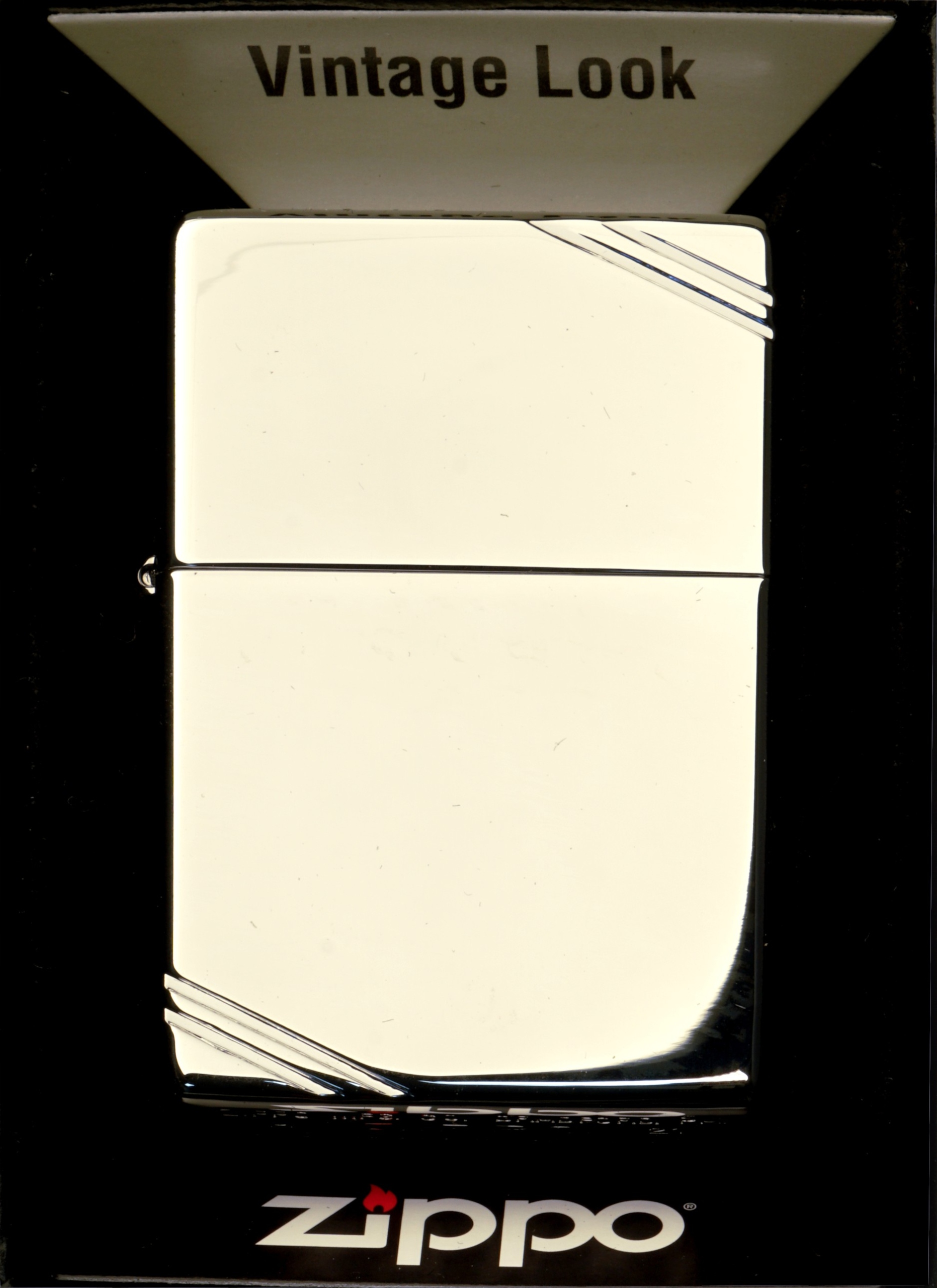 Zapalovač Zippo Vintage Chrome High Polish Větruodolný Benzínový