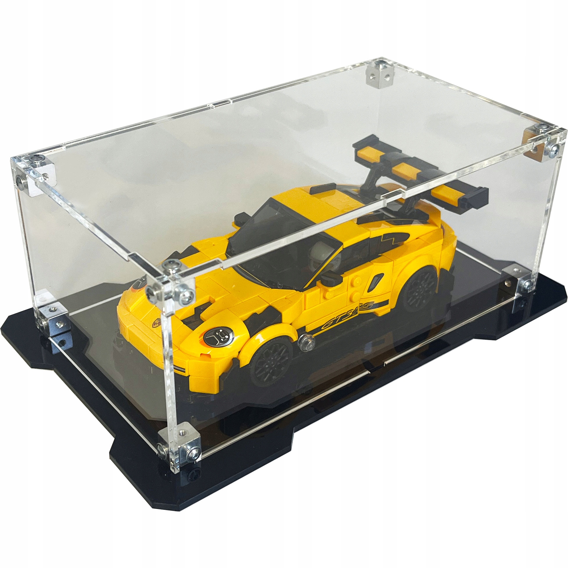 Vitrína s černou základnou pro sadu Lego 77239 Porsche 911 GT3 Rs