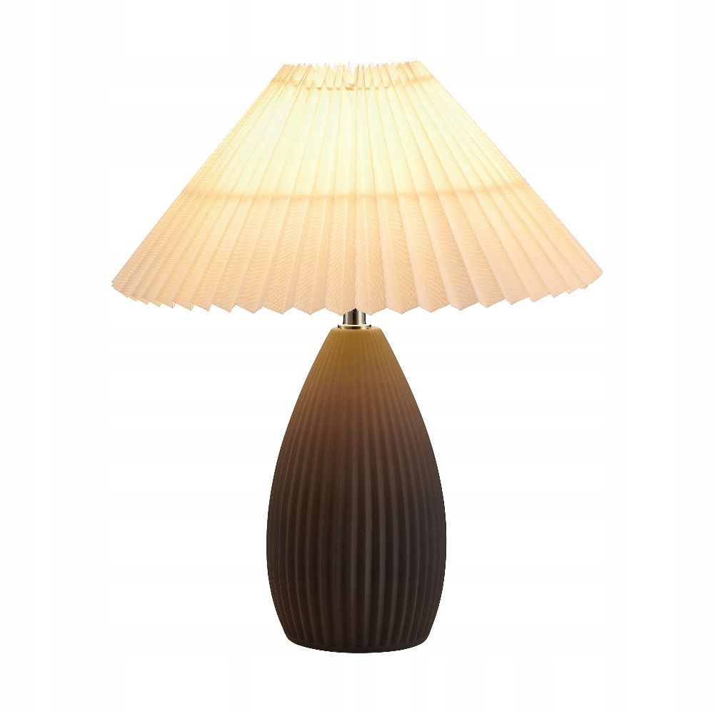 Villa Italia Stolní lampa s šedou porcelánovou základnou 42 cm Plazza