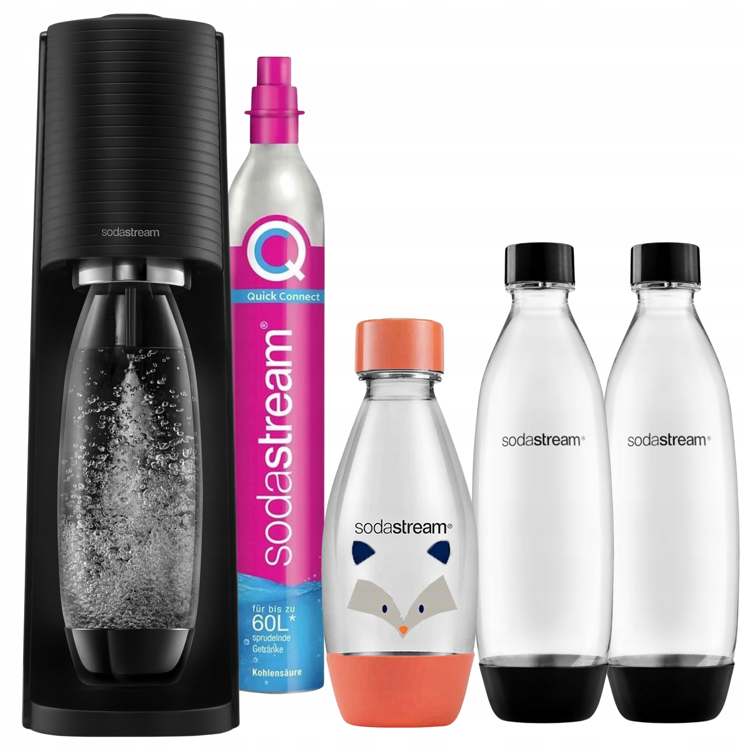 Saturátor SodaStream Terra do vody 2 Fľaše 1L Malá fľaša Borsuk 0,5L