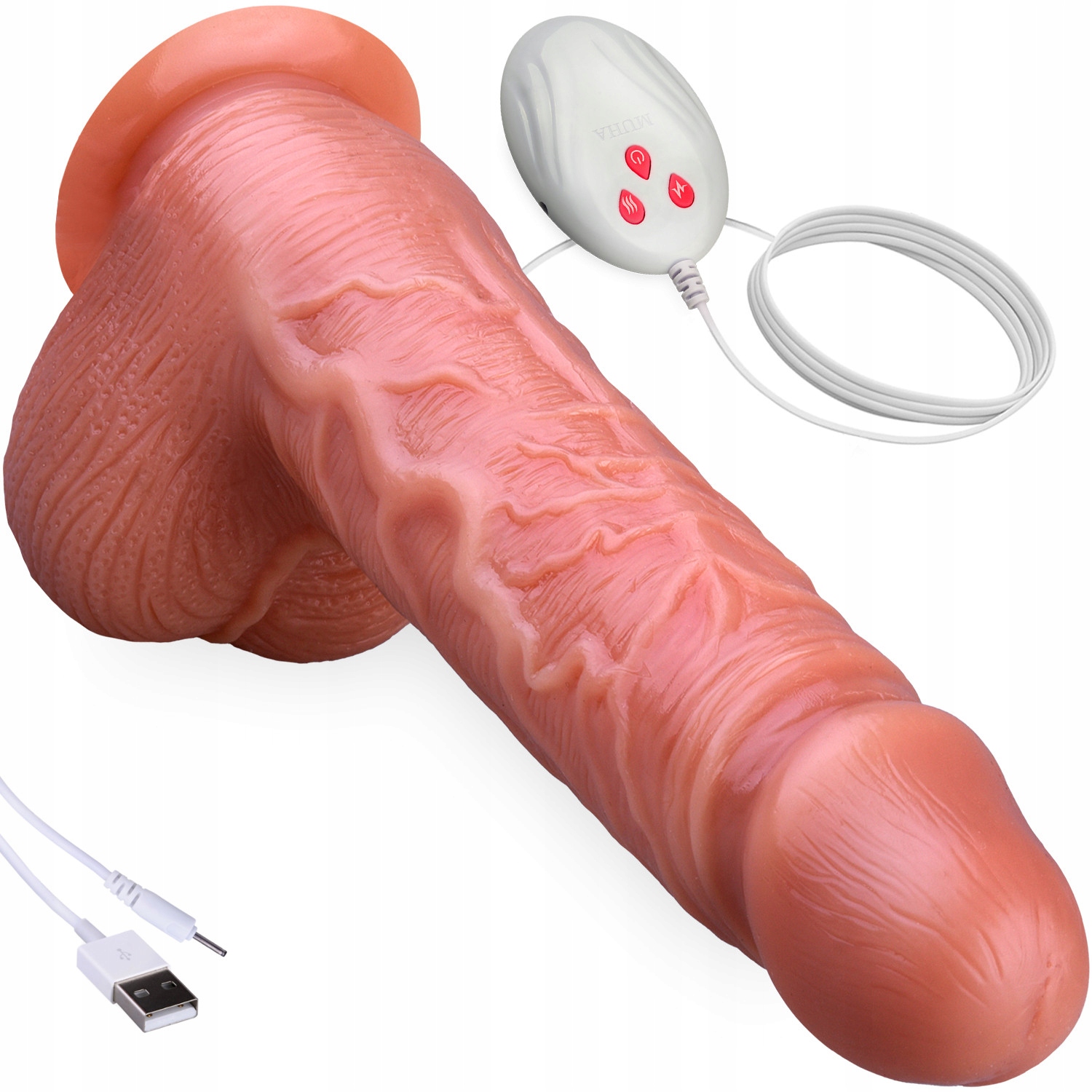 

Wibrator Posuwisty Na Pilota, Nagrzewa Się, Usb