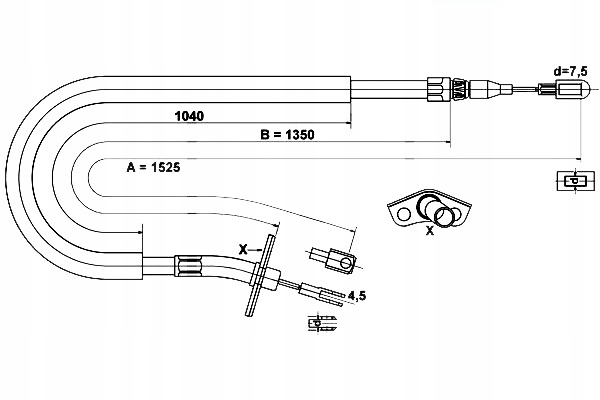 Lanko Ruční Brzdy Ate 9044200185 2D0609721A 1
