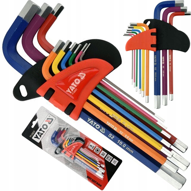 

Yato Klucze Imbusowe Kolorowe 1,5-10mm Zestaw 9szt
