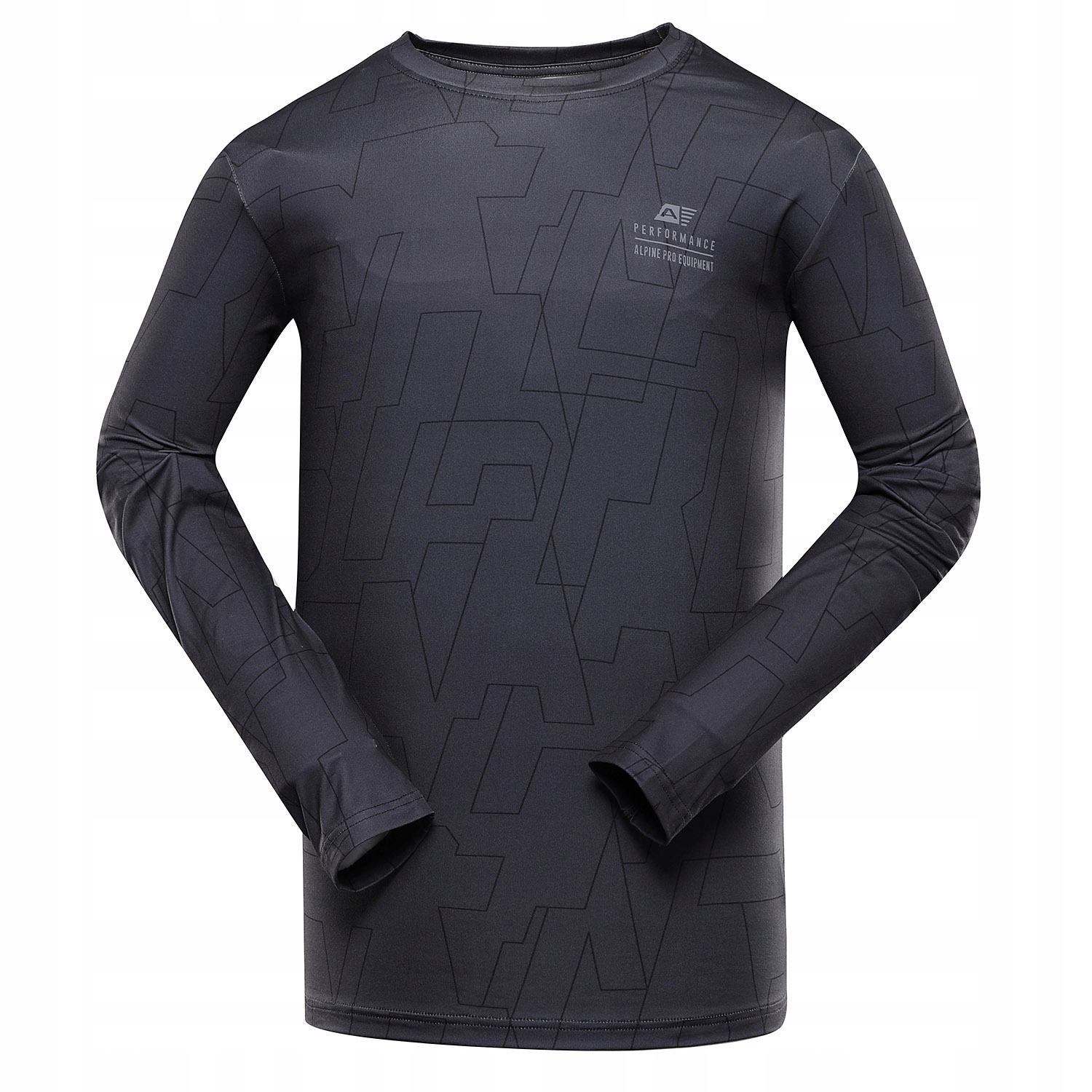 Alpine Pro Męska koszulka szybkoschnąca z długim rękawem Lous szary r.XL