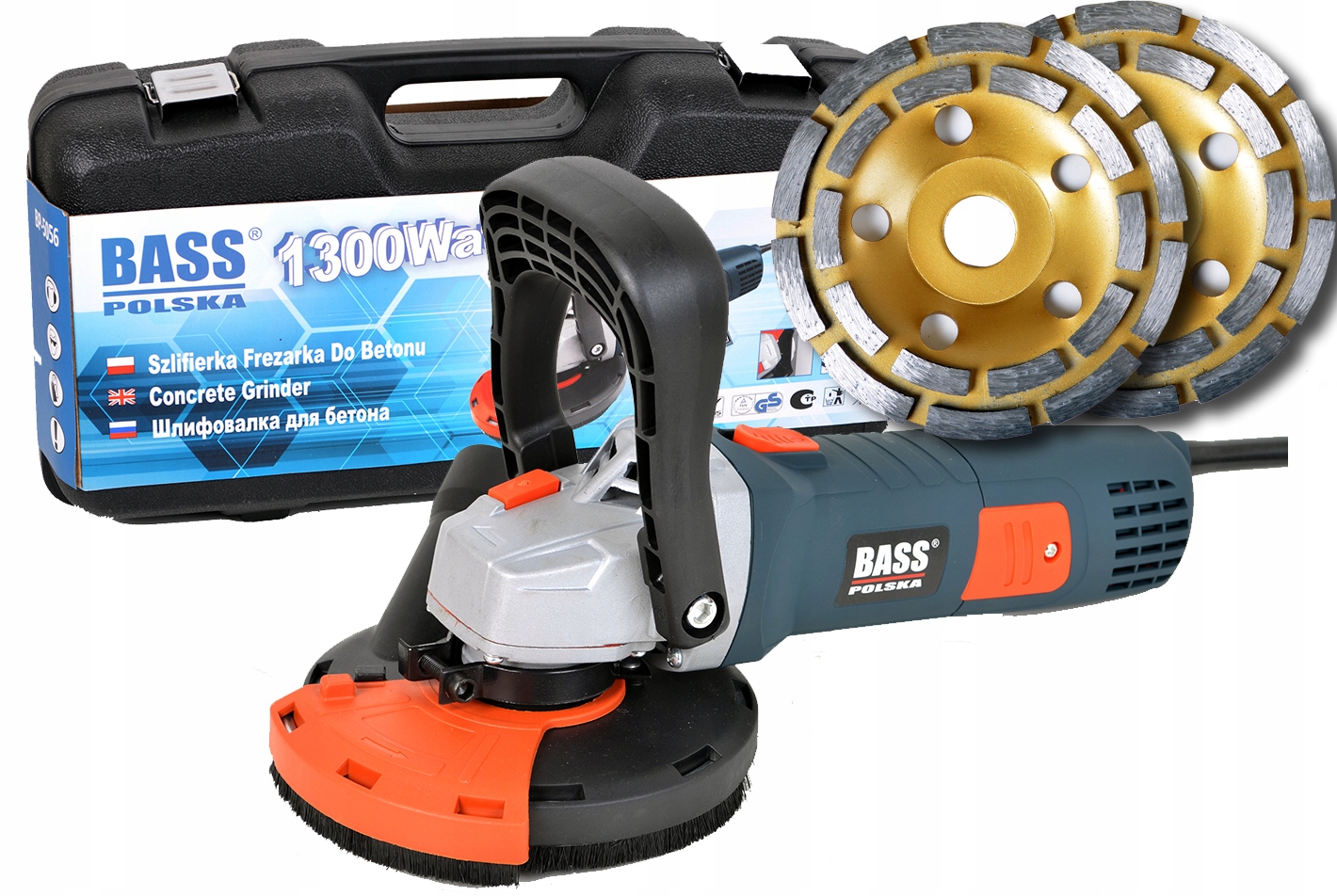Szlifierka Frezarka polerka Tarcza 2X Do Betonu Tynków 125MM Bass Polska