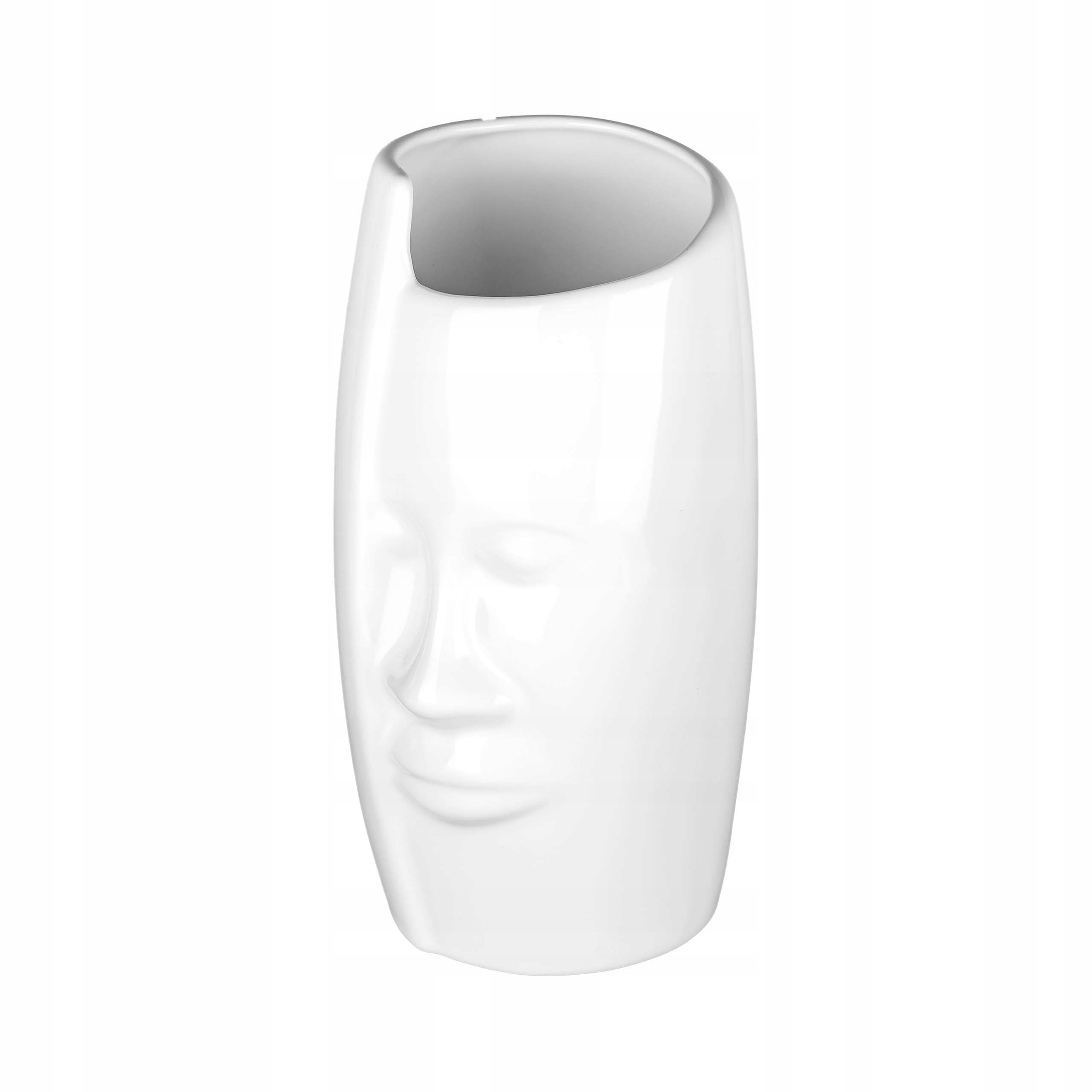 

Wazon dekoracyjny ceramiczny Maska Biały