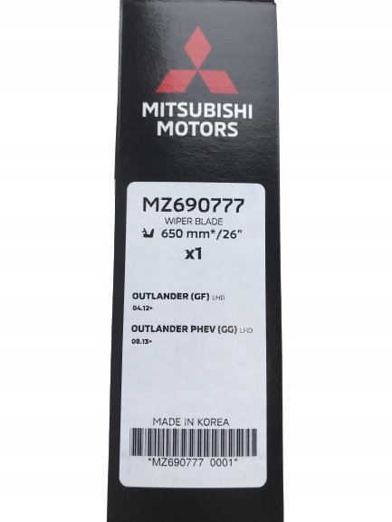 PIORKO WYCIERACZKI PRZEDNIE LEWE MITSUBISHI Installation side Front