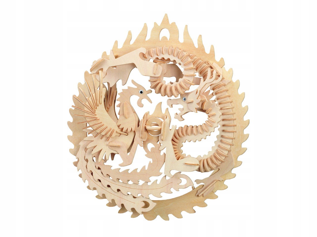 

Smok i Feniks składanka drewniana puzzle 3D M035