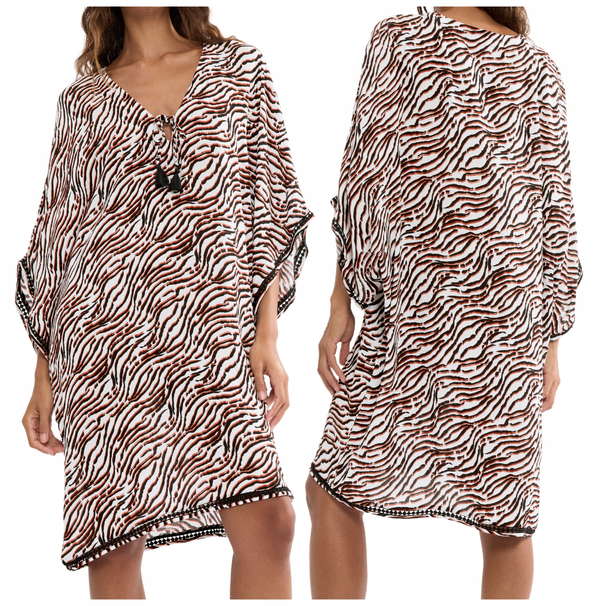 Šaty tunika na pláž přehoz na oblečení Triumph Beach MyWear Kaftan 46