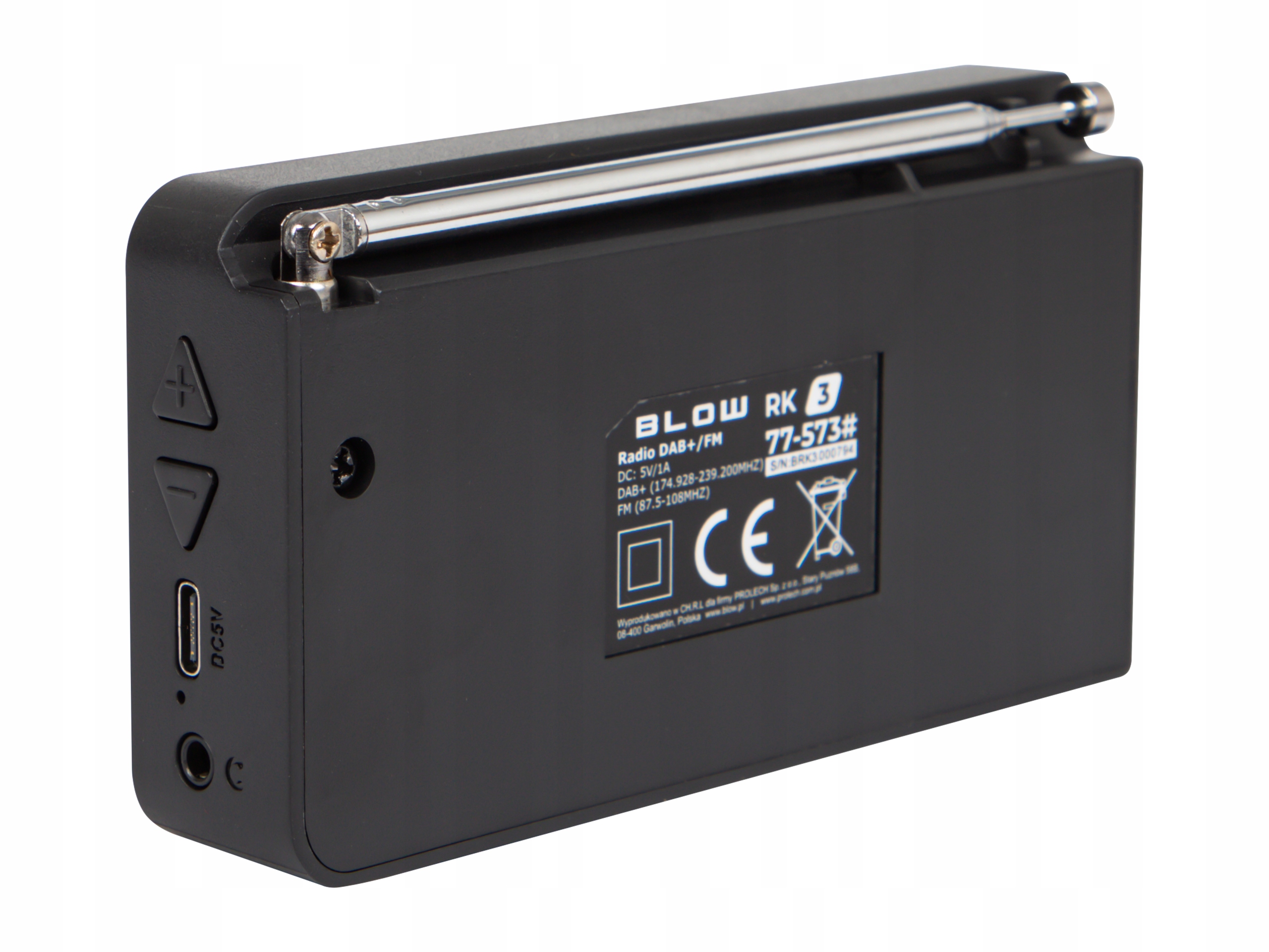 RADIO KUCHENNE BUDOWLANE PRZENOŚNE WYŚWIETLACZ BLUETOOTH DAB+ FM AUX USB-C Zasilanie sieciowo-bateryjne