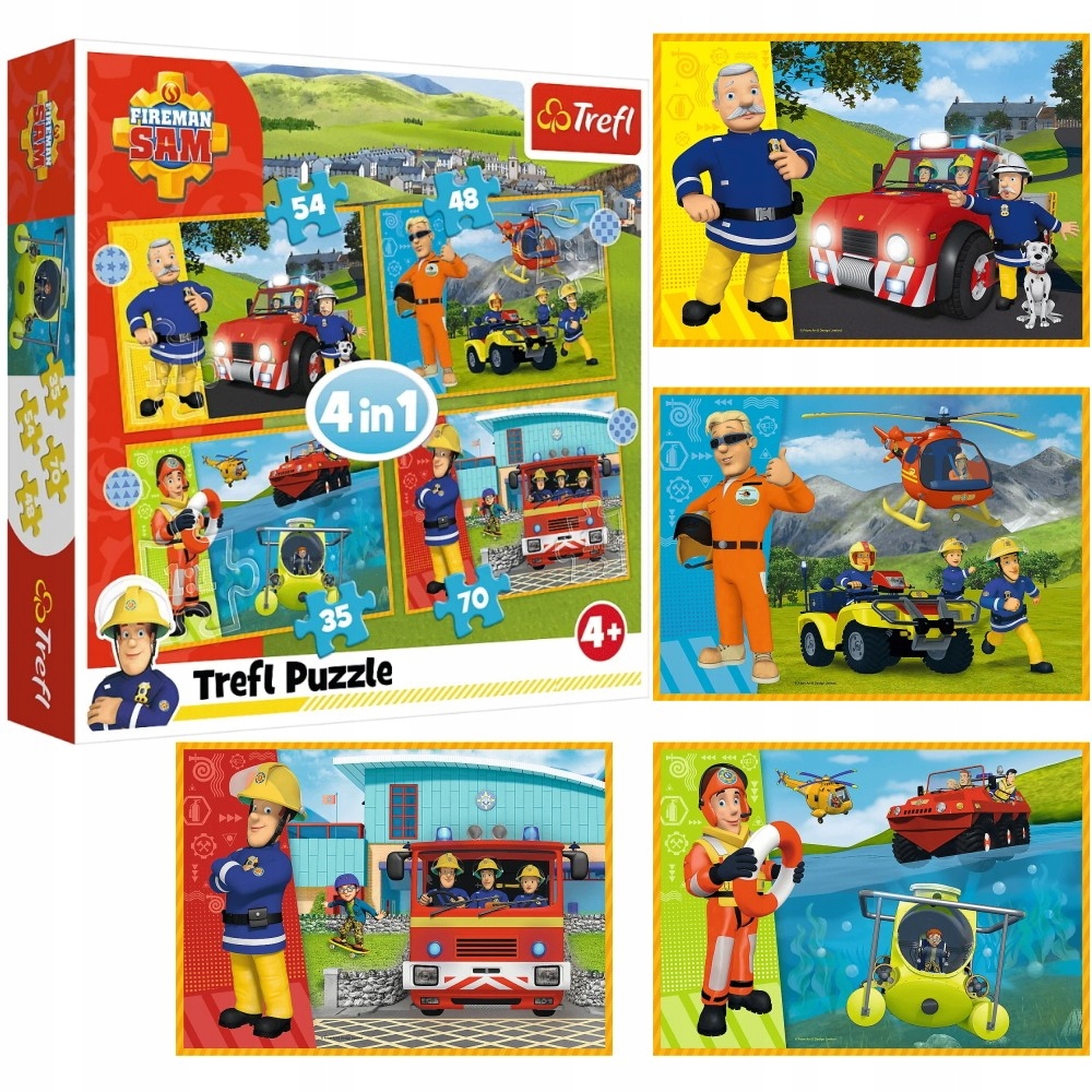 

Puzzle 4W1 Strażak Sam Ekipa Sama Trefl 4+