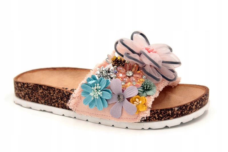 WS1915-11 PROFILOWANE KOLOROWE KLAPKI KWIATY R.38