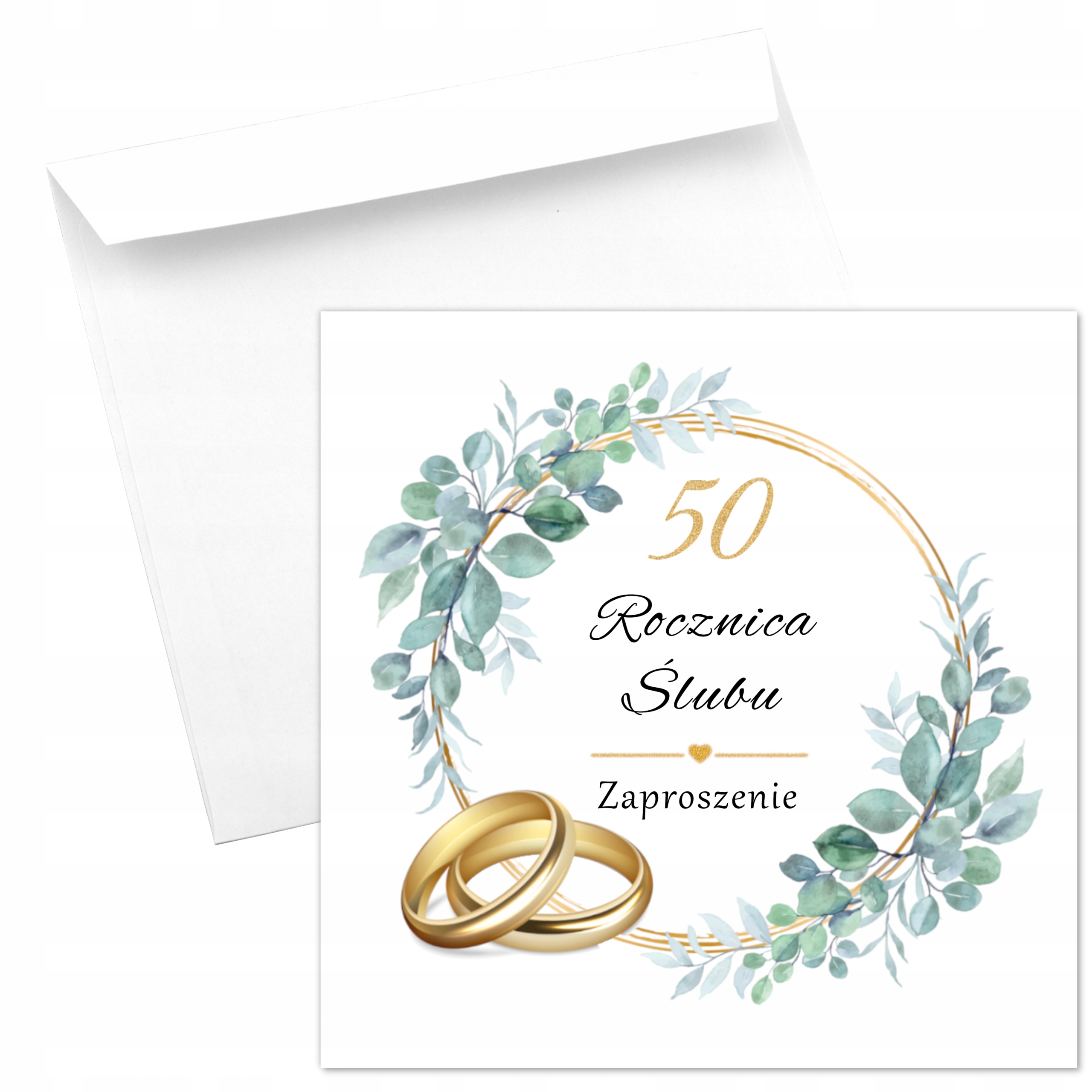 Zaproszenie na 50 Rocznicę Ślubu z Kopertą