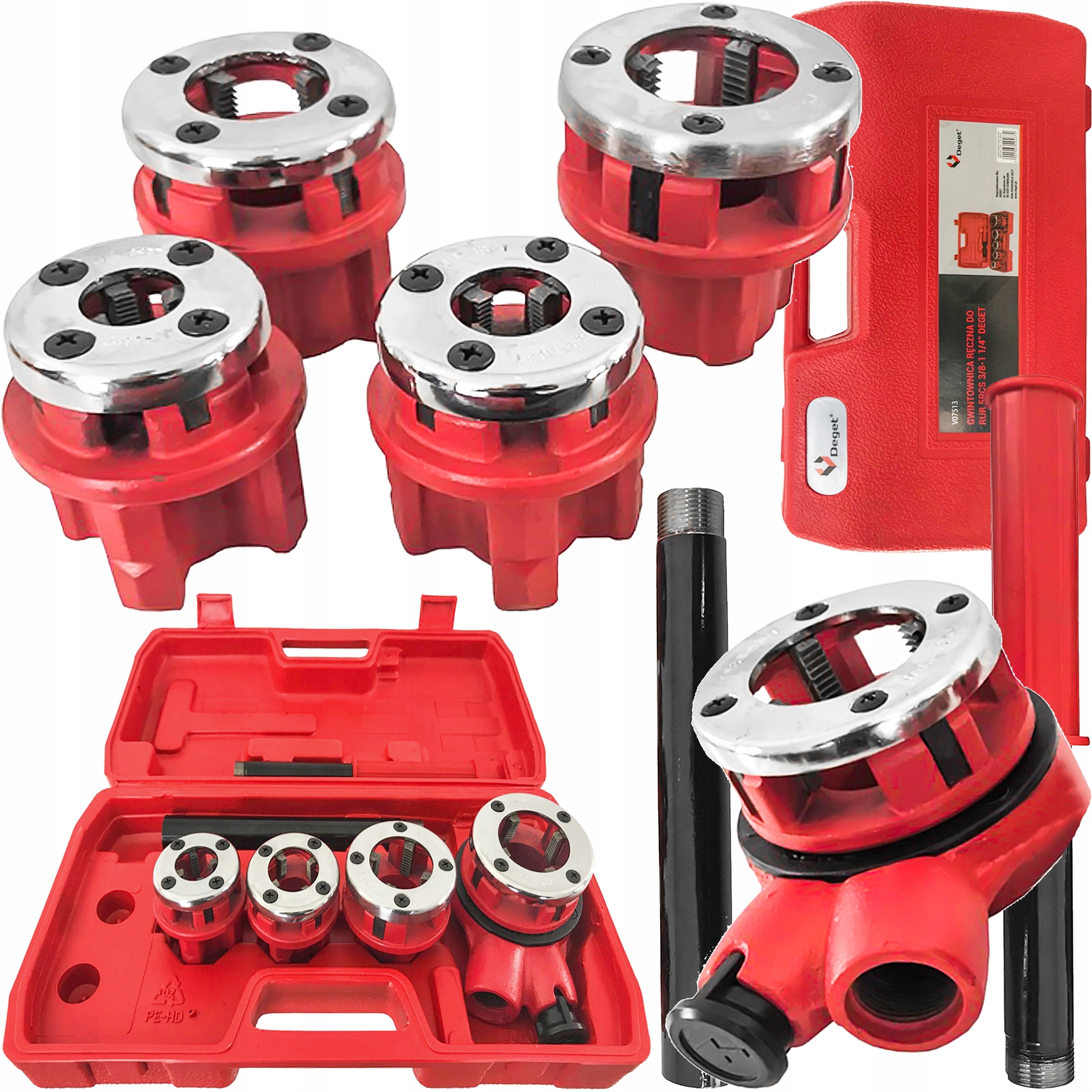 GWINTOWNICA RĘCZNA DO RUR Z GRZECHOTKĄ NARZYNKA 4