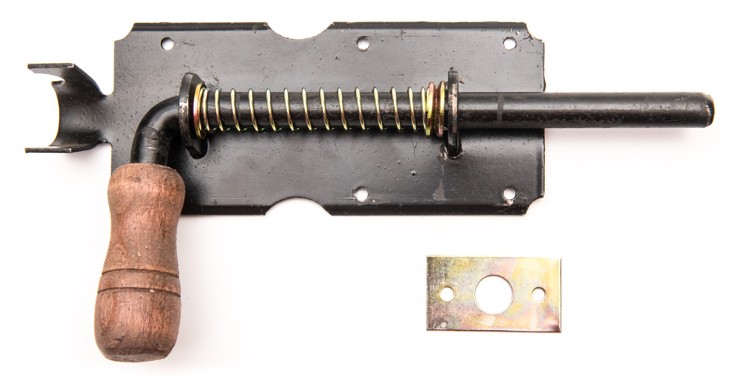 

Zasuwa sprężynowa, ryglowa do drzwi, czarna 220 mm