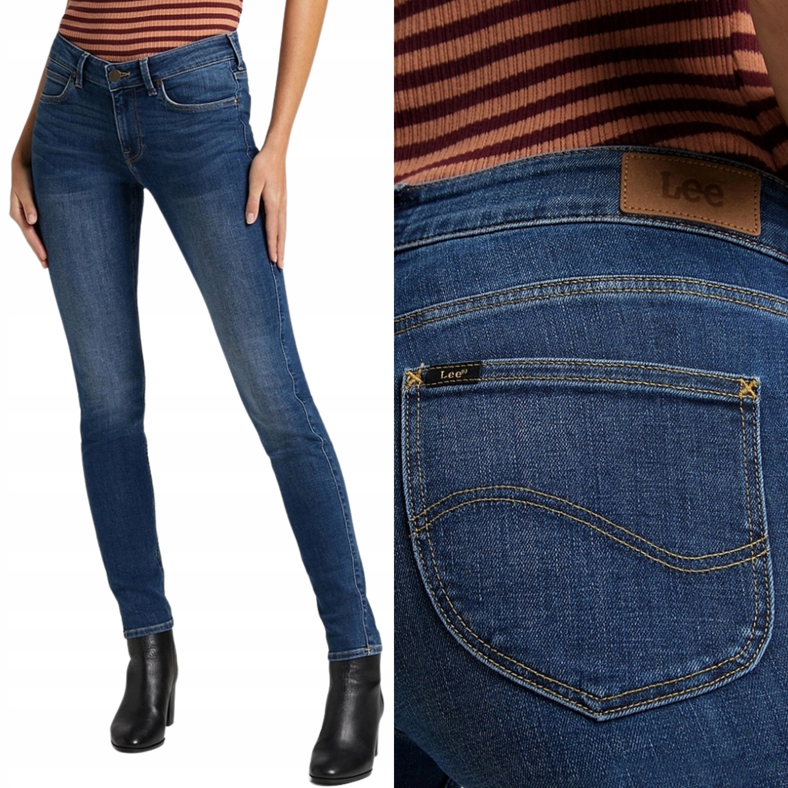 Lee kalhoty Skinny blue jeans Scarlett W25 L33