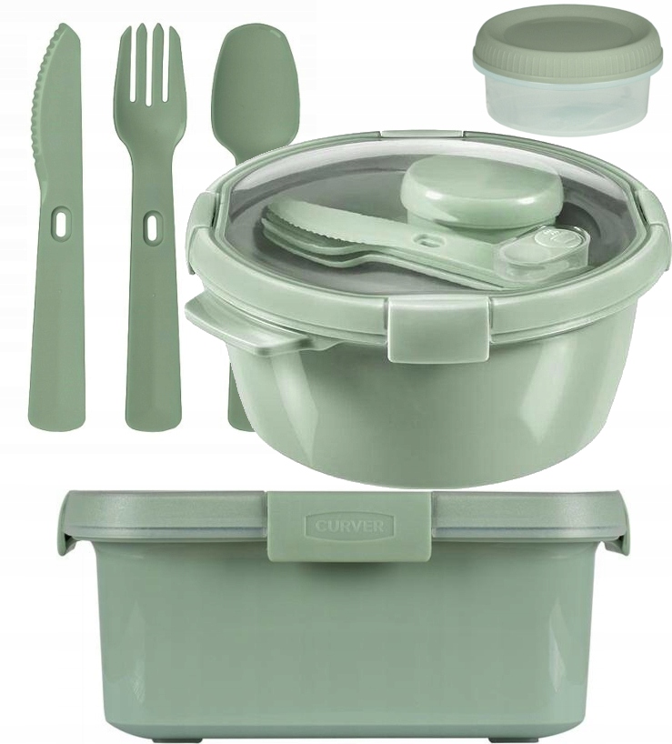 

Curver 2x Pojemnik na żywność Lunch Box sztućce