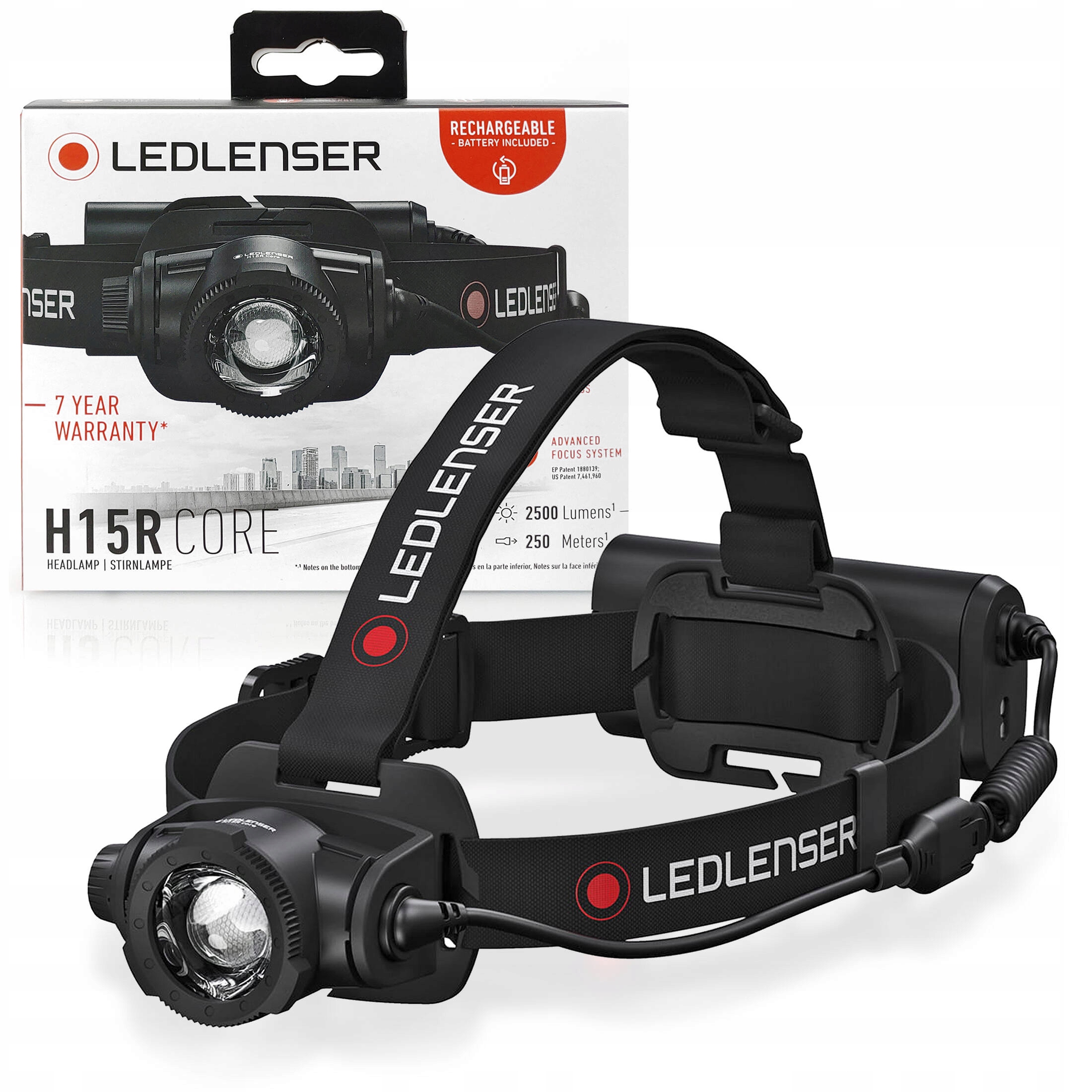 Mocna latarka czołowa Ledlenser H15R Core Usb 2500lm 250m 4800 mAh