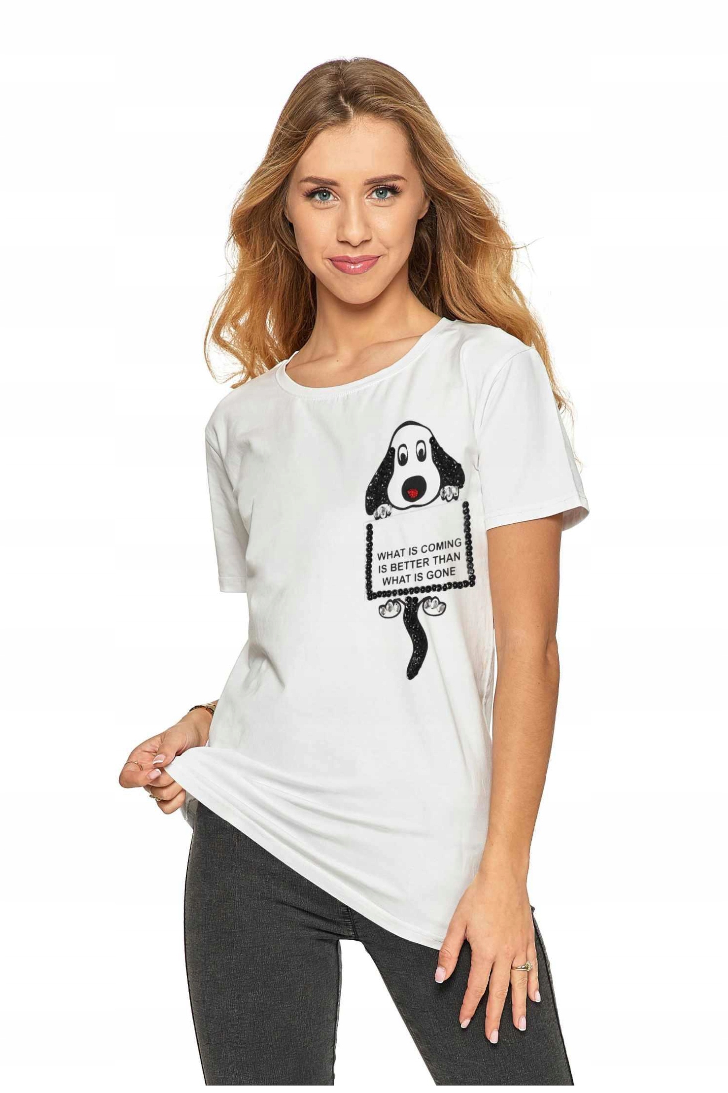 

Moraj T-Shirt Koszulka Damska Bawełna Cekiny XL