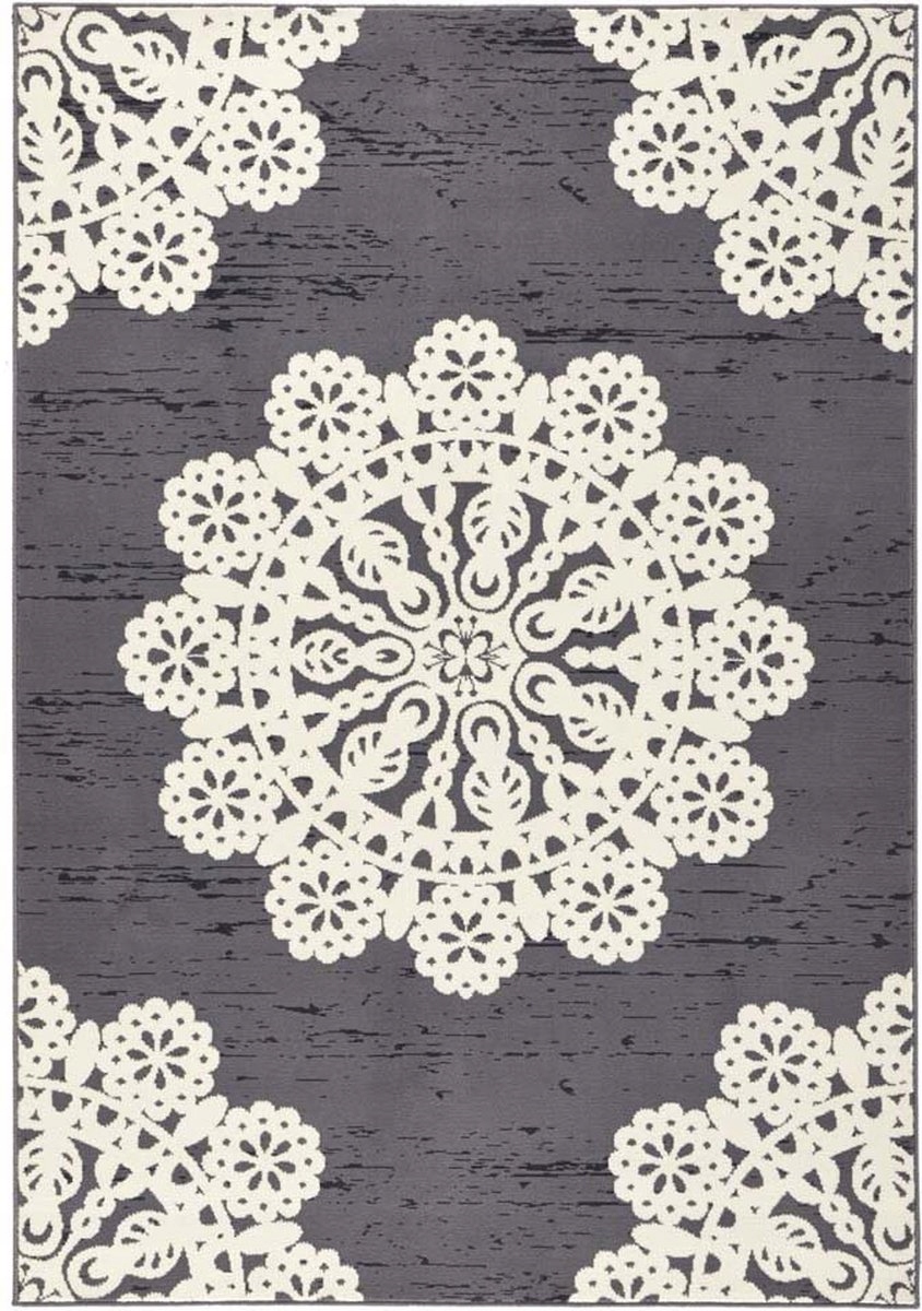 

Dywan nowoczesny,szara mandala 80x150cm