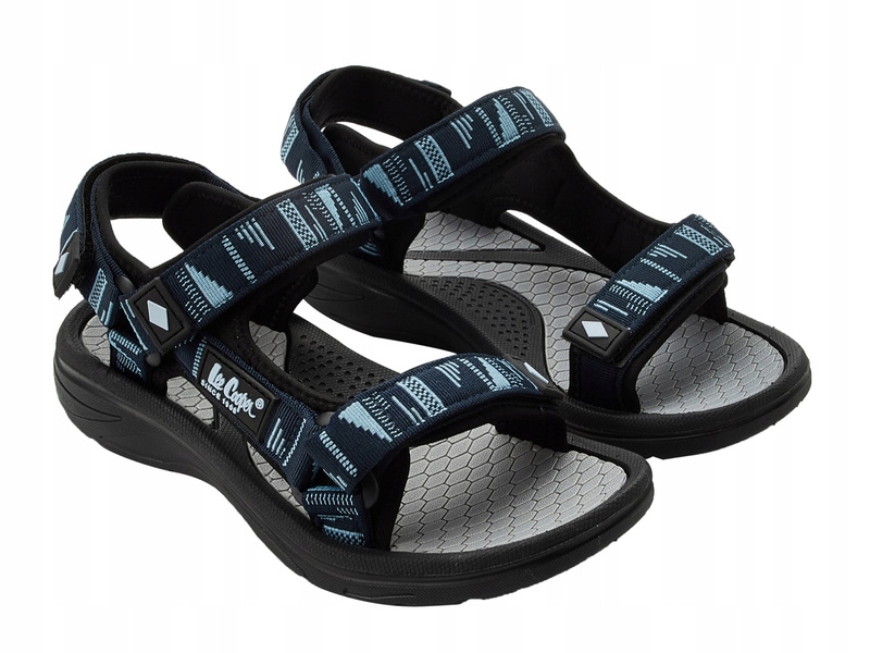 Sandały damskie sportowe Lee Cooper 4427L trekkingowe czarne lekkie 39