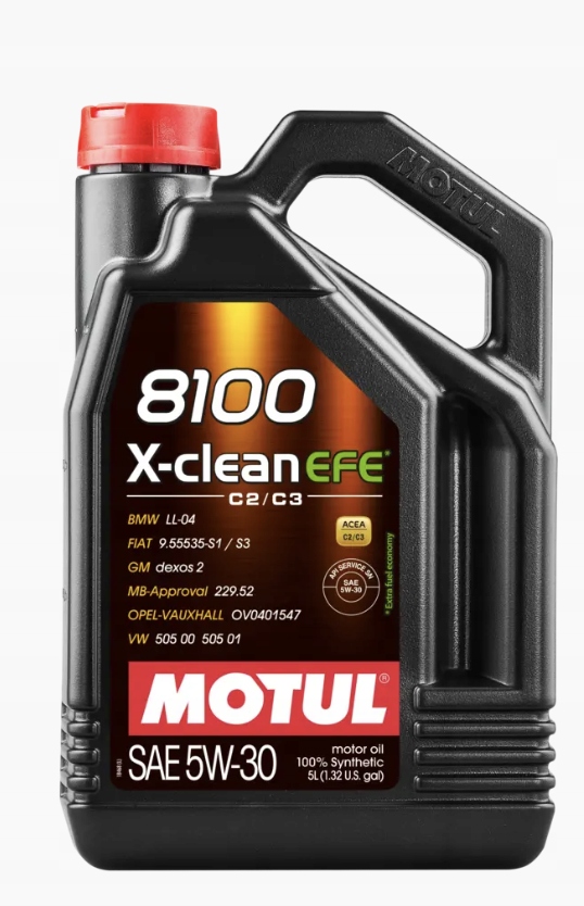 Olej silnikowy Motul 8100 X-clean Efe 5W-30 5 l zawieszka olejowa Kod Qr